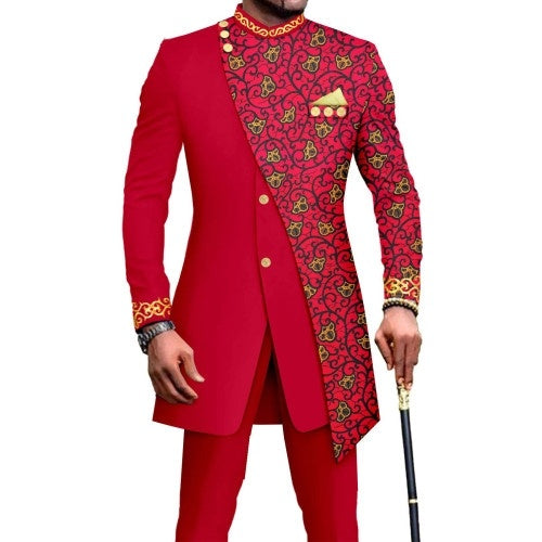 One Piece Dropshipping African Men's Slim L Two-piece Suit