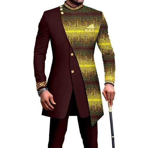 One Piece Dropshipping African Men's Slim L Two-piece Suit