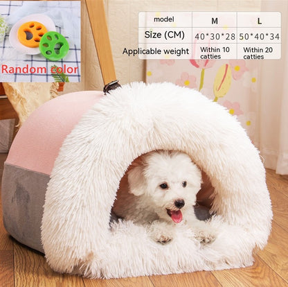 New Splice Portable Pet Nest Portable Autumn And Winter Warm Dog