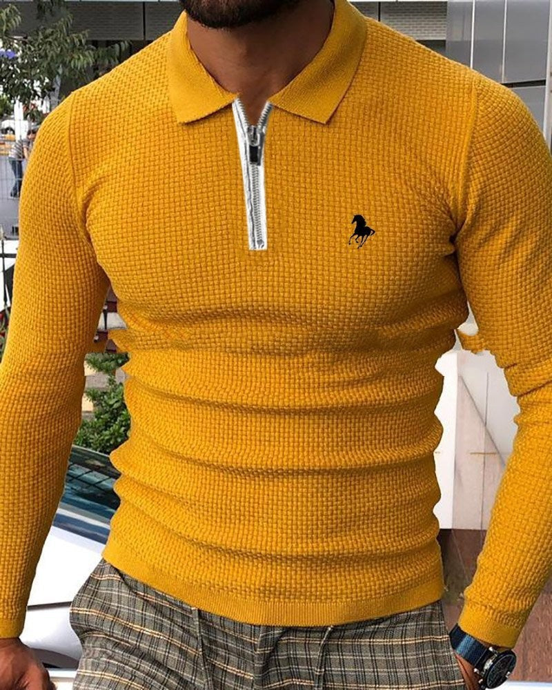 Casual Lapel Pullover Digital Printing For Men