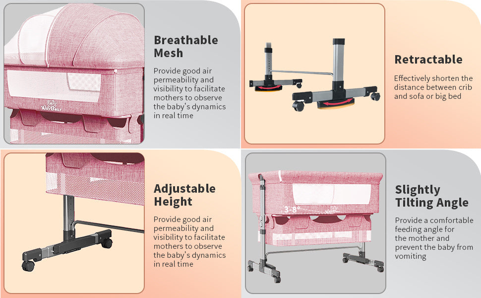 3-in-1 Bedside Crib